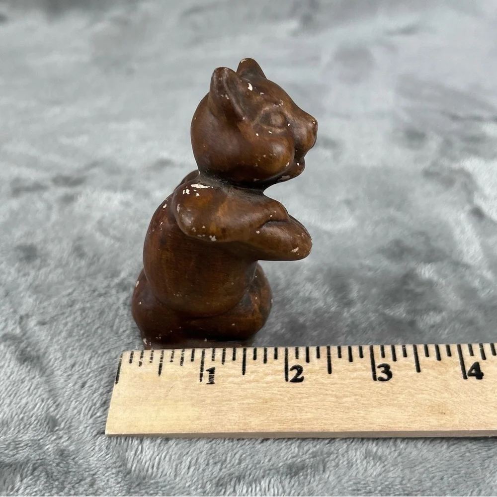 Vintage Ceramic Chipmunk Figurines Mid Century Some Paint Loss‎ Personality